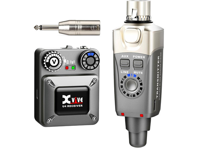 Xvive U4 Wireless in-Ear Monitor System Professional IEM System Transmitter and Beltpack Receiver for Studio, Band Rehearsal,Live Performance (U4)
