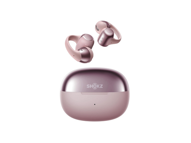 OpenDots ONE Open-Ear Clip-On Bluetooth Earbuds, Pink, Dolby Audio Clip-on design; Open ear awareness; Lightweight secure fit; Dolby Audio; 40H...