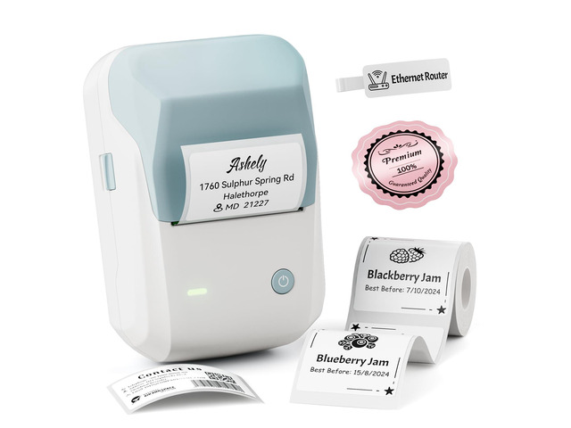B1 Label Maker Machine with Tape, 2Inch Thermal Label Printer Portable, Bluetooth, Multiple Templates App, for Home, School, Office, Small...