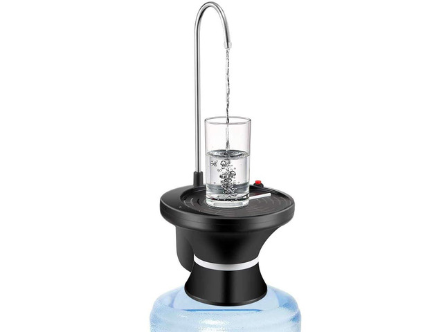 Drinking Water Dispenser Pump, Automatic Electric Drinking Water Bottle Pump for 2-5 Gallon Water Jugs, USB Rechargeable with 2 Switch Control,...