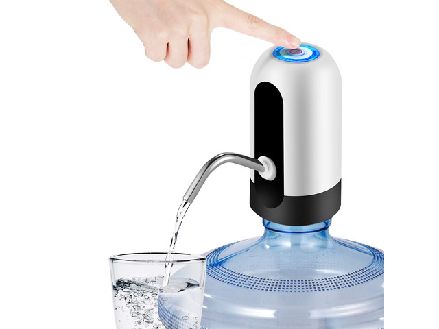 5 Gallon Water Bottle Dispenser Pump, Electric Pump for Water Jugs One Touch Automatic Dispensing, USB Rechargeable Pump, Easy Water Access, No...