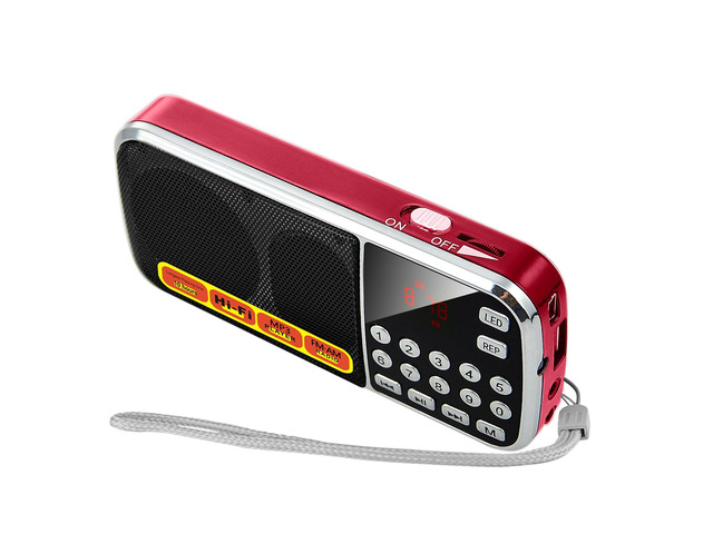 Small Radios Portable AM FM:Battery Powered Radio Support USB Flash Disk/Micro SD Card MP3 Playback TF Card Slot Digital Buttons Bass Diaphragm...