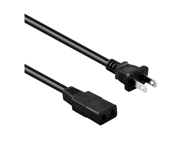 8ft 2-Prong Square AC Power Cord Cable Lead for Bell Howell Super 8 Sound 20XS 20 XS 8mm Film Projector