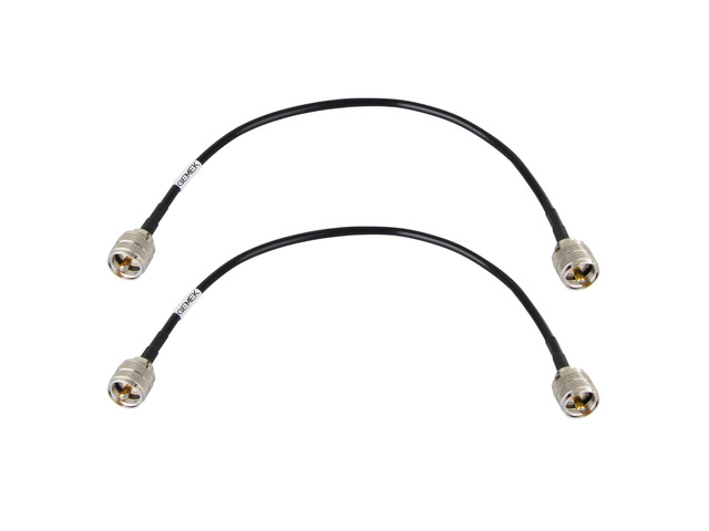 1ft UHF CB Coax Cable - 2PCS, KMR195 PL259 Male to Male Coaxial Cable Low Loss UHF Cable CB Coax Cable for HAM Radio, VHF Radio, SWR Meter, Antenna...