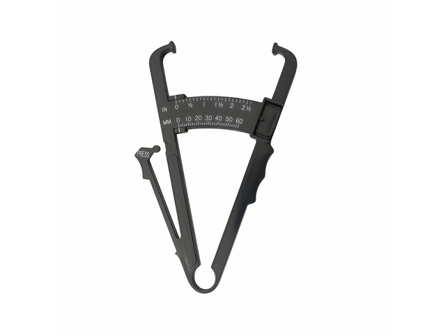 High-Accuracy Body Fat Caliper with Dual Metric/Imperial Scale, Dual Scale Skinfold Measure for Men & Women - Easy, Portable Fat Percentage Tester,...
