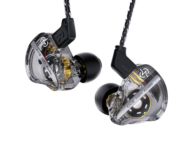CCZ DC01 Pro in Ear Monitor Headphones, iems for Gaming, Professional Gaming Earbuds Super Bass Wired Earphones with 1DD, Patent Ear fins, Ear...