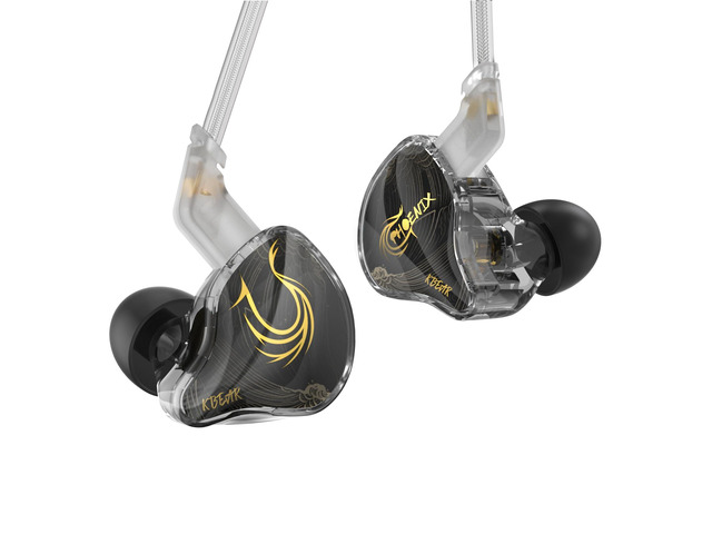 KBEAR Phoenix Wired Earbuds IEMs, Black no Mic in Ear Headphones with 10mm DD+PET Driver, Stereo Clear Sound Gaming Headphones, in Ear Monitor...