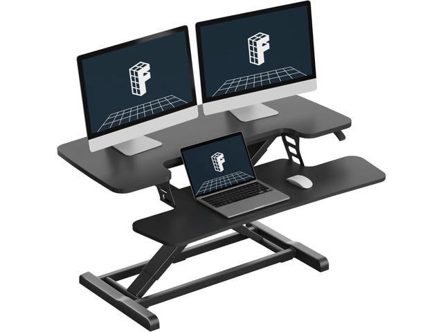 Standing Desk Converter 36' Desk Riser, Height Adjustable Desktop Riser Sit Stand Computer Workstation, Spacious Stand Up Desk Converter for Laptop...