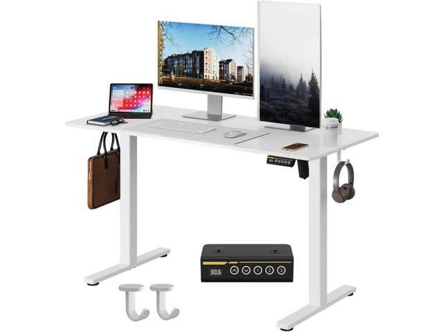 Electric Standing Desk,48x24 Inches Adjustable Height Stand up Desk, Sit Stand Home Office Desk with Splice Board, 3 Preset Heights,Equipped with...