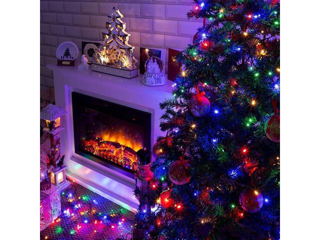 JAYSUING 300 LED Christmas String Lights, 100 FT Connectable Waterproof String Lights Green Wire with 8 Modes, Christmas Decorations for Indoor...
