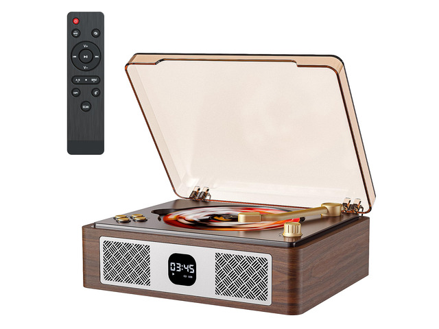 Retro Cd Player Can Rip to USB,Nostalgic Bluetooth CD Player for Home,Built-in Speakers with LCD Screen,Supports Coaxial/3.5mm/FM Radio with Remote...
