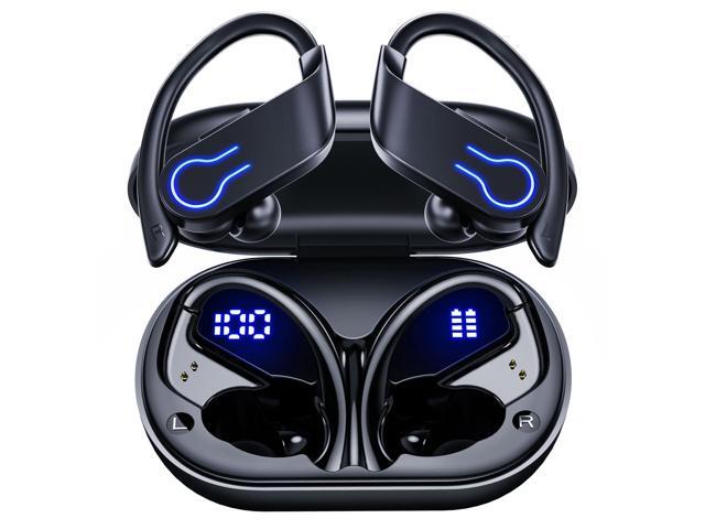 Wireless Bluetooth Earbuds 120H Playtime Bluetooth 5.3 Ear Buds for Sports, Hi-fi Stereo Earphones with LED Display Charging Case, Headphones for...