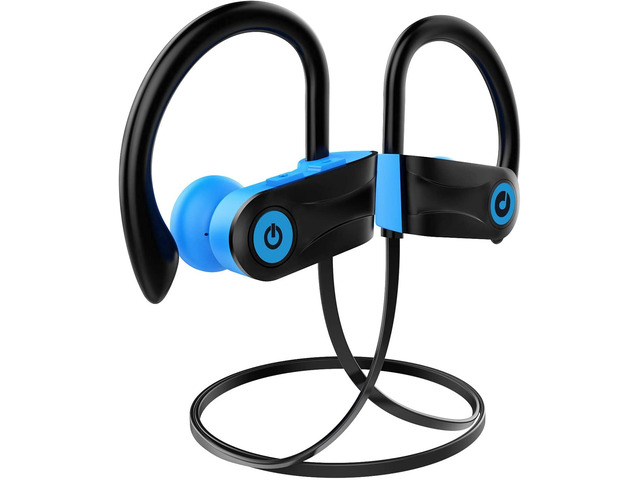 Bluetooth Headphones, Wireless Sports Earbuds, Waterproof IPX7 w/Mic, HD Stereo in-Ear Earphones, Case, Fast Pairing, Gym Running Workout, 10 Hrs...