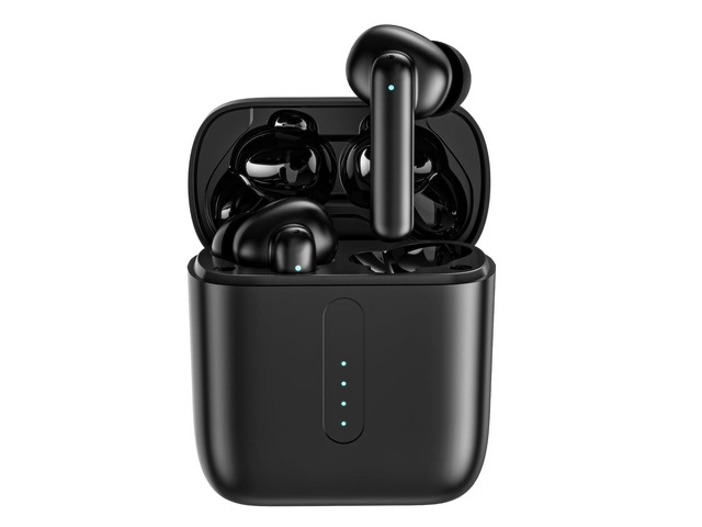 Wireless Earbuds, Earbuds with Big Bass Stereo, Lightweight Bluetooth Headphones, 60 Hours Playtime (Black)