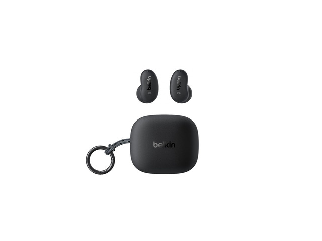 SoundForm Anywhere Ultra-Compact True Wireless Earbuds Semi in-ear earbuds, IPX4 water resistant, key ring carry case, ENC mic, multipoint,...