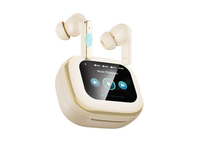 Wireless Earbuds, Bluetooth 5.4 Headphones, True ANC Active Noise Cancelling in Ear Buds with Smart Touchscreen Case, 60H Playtime for Sports &...