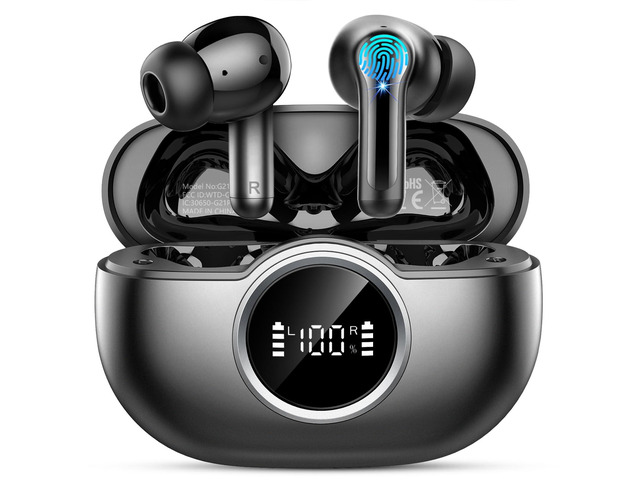 Wireless Earbuds, 2026 3D-Stereo Bluetooth 5.4 Headphones Deep Bass Ear Bud, 4 ENC Noise Cancelling Mic, 40+Hrs USB-C Earphones, IP-X7 Waterproof...