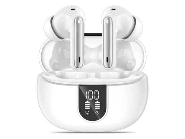 Wireless Earbuds, Bluetooth 5.3 Headphones 40Hrs Playtime Deep Bass Stereo in-Ear Earbud, LED Power Display, Call Noise Canceling Headphones with...