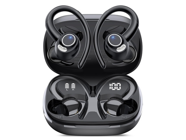 Wireless Earbuds, Bluetooth 5.4 Headphones Sport Over Ear Buds With ENC Mic Noise Cancelling, 48H, Wireless Earphone With Earhooks, Stereo Deep...