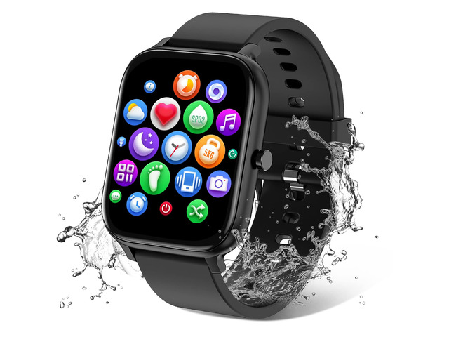 Smart Watch for Men Women Compatible with iPhone Samsung Android Phone 1.69 inch Full Touch Screen IP68 Waterproof Bluetooh Fitness Tracker Heart...
