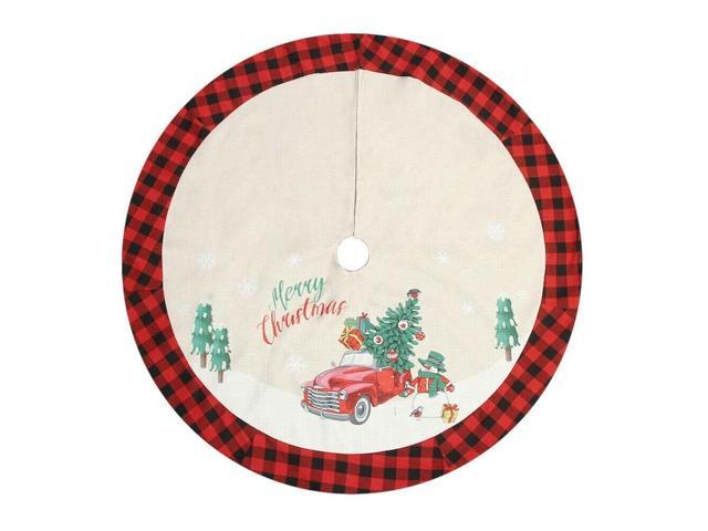 Vintage Christmas Tree Skirt Christmas Decorations - Red Vintage Style Xmas Tree
