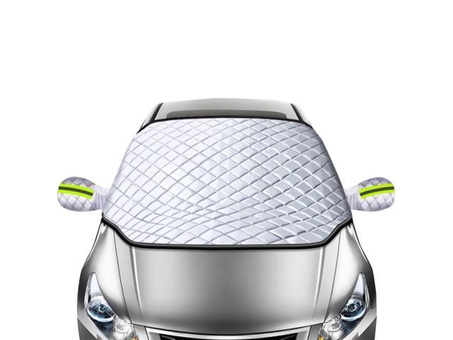 Idealforce All Weather Windshield Cover for Car SUV Truck - Winter Frost Snow Ice Protection with Reflective Layer & Windproof Straps, Universal...