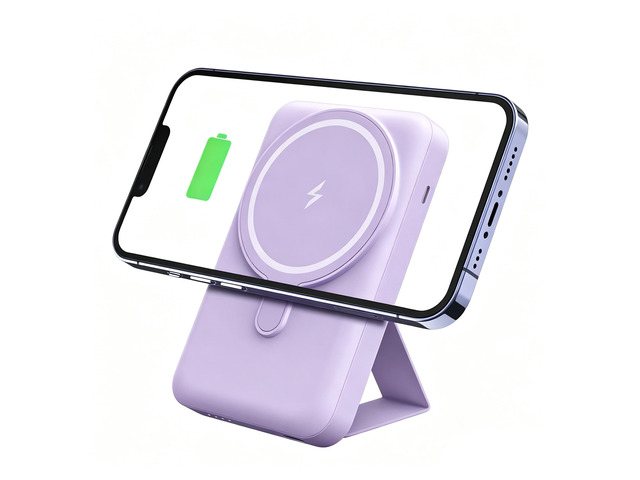 Idealforce 5000mAh MagSafe Foldable Magnetic Power Bank for iPhone 17/16/15/14 Pro Max - Wireless Portable Charger Battery Pack, Fast Charging...