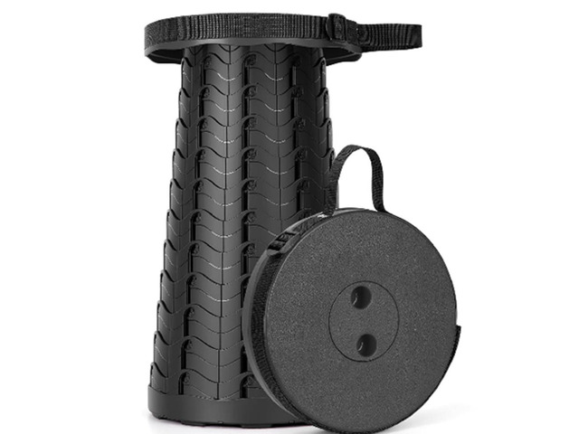 Idealforce Upgraded Collapsible Stool, 400lbs Max Weight, Lightweight But Sturdy, Portable Retractable Folding Telescoping Foldable Camping Stool...