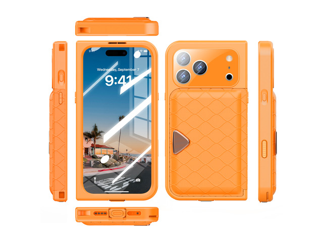 Redpepper IP68 Waterproof Case, iPhone 17 Full Body Rugged Shockproof Cover with Built-in Screen Protector, Magnetic Card Slot & Makeup Mirror...
