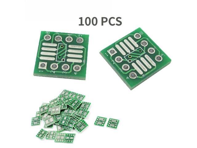 100Pcs SOP8 SO8 SOIC8 TSSOP8 MSOP8 to DIP8 Adapter PCB DIY Conveter Board
