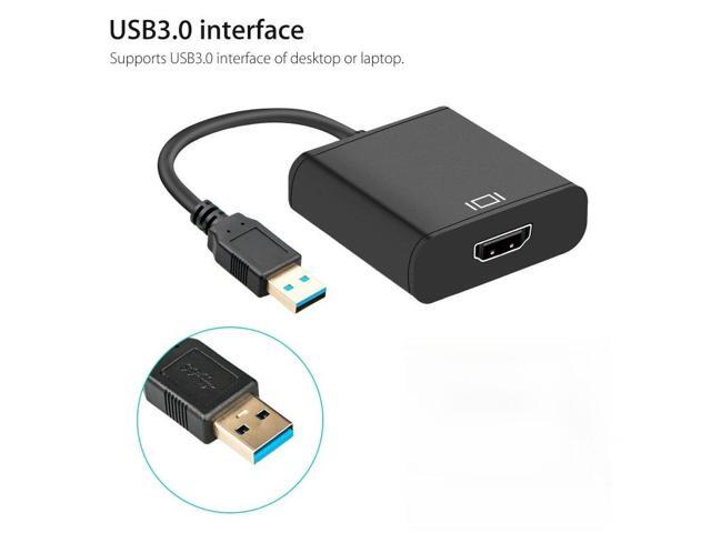 HD 1080P USB 3.0 to HDMI Video Cable Adapter Male to Female For PC Laptop LCD TV