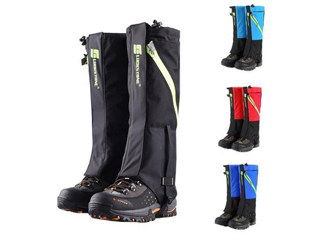 Child Adult Ski Snow Hiking Gaiters Waterproof Boots Cover Outdoor Leg Protect-Black (adult style)-L
