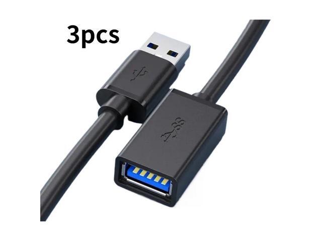 3pcs USB3.0 Extension Cable High Speed Extender Cord Adapter TypeA Male to Female Lot