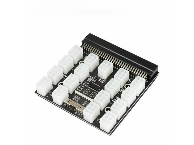 Breakout Board Server Power Supply Adapter 1200W PCI-E for GPU Mining 17x6Pin