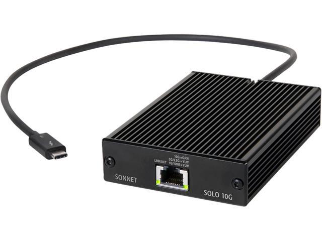 Sonnet Technologies Solo 10G Thunderbolt 3 to 10GBASE-T Ethernet Fanless Adapter (SOLO10G-TB3)