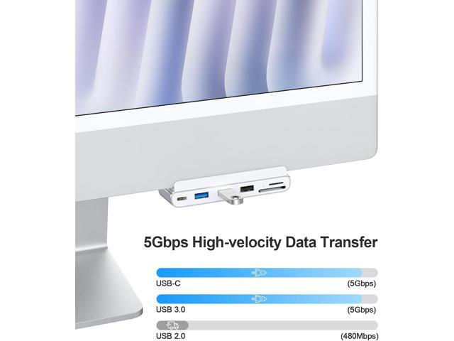 8-in-1 iMac USB Adapter with HDMI 4K@60hz, USB 3.0 5Gbps, SD/TF Card Reader,USB C Dock for iMac 24 inch M1/M3/M4