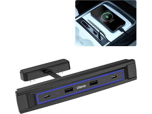 VIJIM Tesla USB Hub for Model Y 2021-2024 Model 3 2021-2023 Center Console, Tesla Model 3/Y Accessories Docking Station, Support USB-C Fast Charging