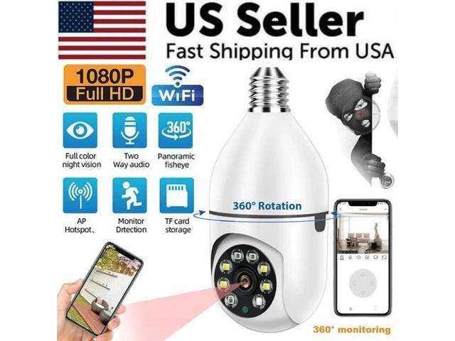 360Â° 1080P IP E27 Light Bulb Camera Wi-Fi IR Night Smart Home Wireless Security