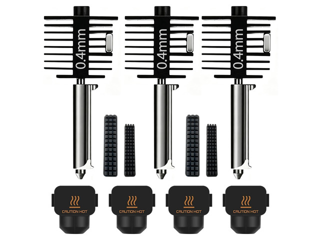 3 Pack Hotend Kit for Bambu Lab A1/A1 Mini/A2L 0.4mm Hardened Steel Nozzle WearResistant HighPrecision LeakProof, HeatResistant up to 350 with...