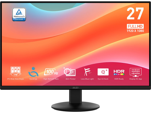 PRO MP242LE 24-inch IPS 1920 x 1080 (FHD) Computer Office Monitor, 100Hz, Adaptive Sync, HDMI, DisplayPort, Tilt, 4-Side Slim Bezel 1ms, Black