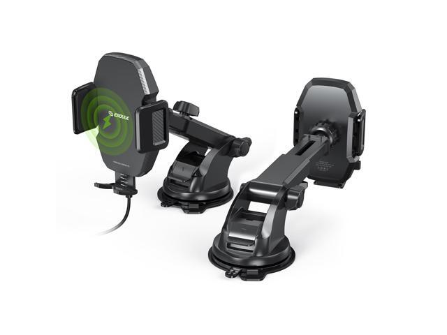 Esoulk 15W Fast Charging Wireless Car Charger Phone Mount Dashboard Windshield Phone Holder For Samsung iPhone Universal