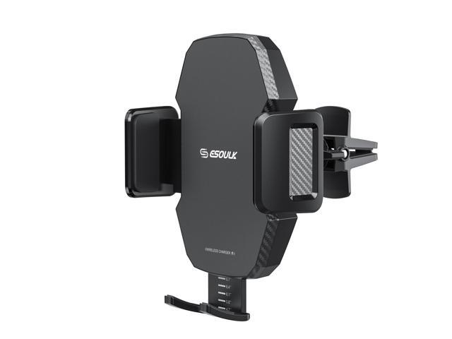 Esoulk Wireless Car Charger, 15W Fast Charging Auto-Clamping Phone Mount Air Vent Holder For Samsung iPhone Universal