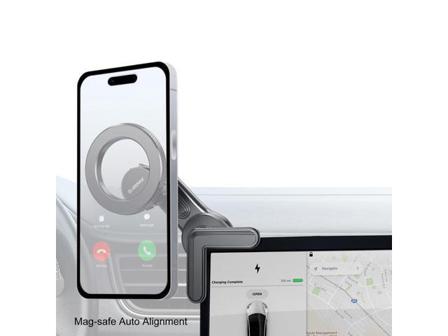Esoulk Universal Magnetic Tesla Touch Screen Monitor Mount Car Phone Holder Magsafe Compatible For iPhone 17 16 15 14 13 Pro Max