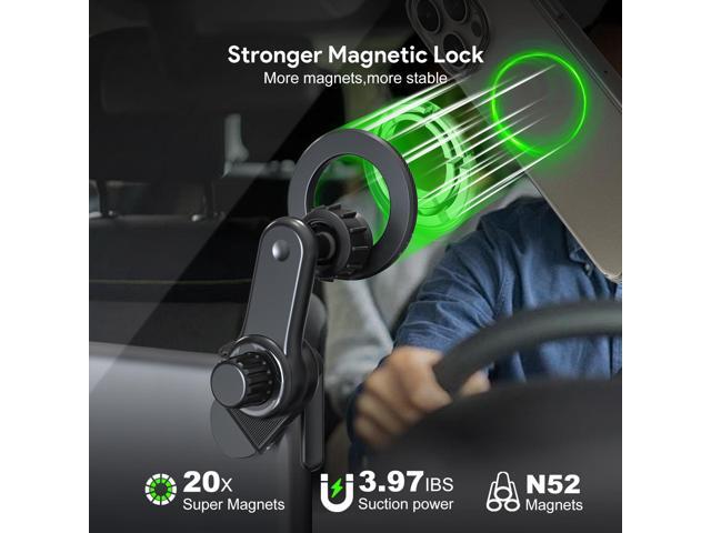 Esoulk Universal Magnetic Tesla Touch Screen Monitor Mount Car Phone Holder Magsafe Compatible For iPhone 17 16 15 14 13 Pro Max