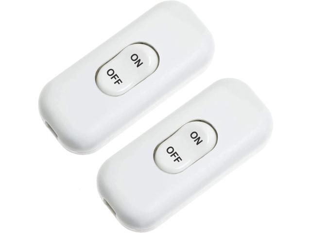 Inline Cord Switch, 2-Pack on off Button Control Lamp Appliance Switch