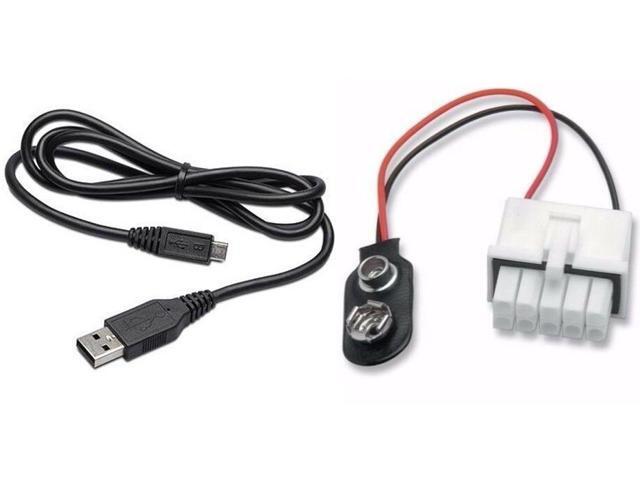 9V Power Supply Adapter & USB Cable