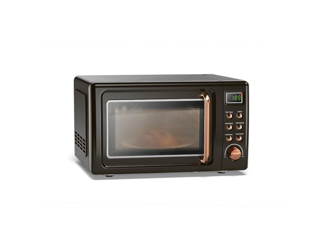 ARLIME Retro Microwave 0.7Cu. ft, 700 Watt Countertop Microwave with 5 Micro Power Defrost & Auto Cooking Function, LED Display, Child Lock, Small...
