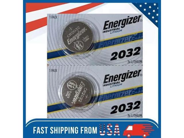 2 Pcs Fresh Stock Energizer CR2032 3V Lithium Coin Cell Battery CR 2032 ECR2032