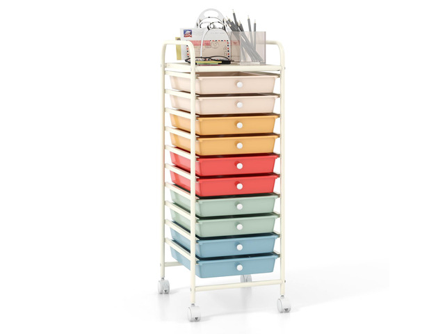 ARLIME 10-Drawer Storage Cart, 10 Drawer Trolley