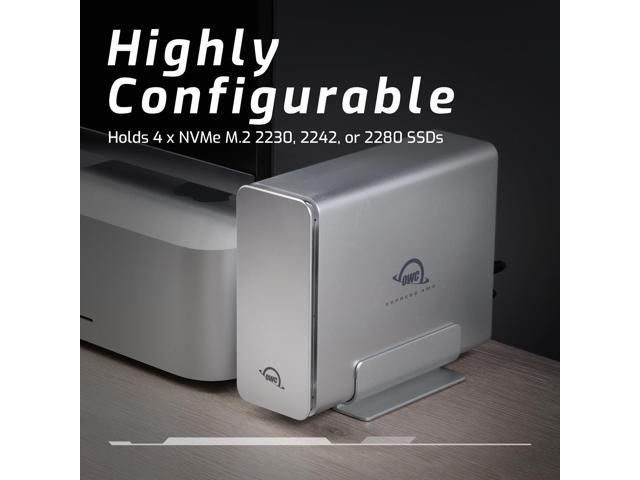 OWC Express 4M2 Four-Slot USB4 (40Gb/s) RAID Storage Enclosure for NVMe M.2 2230/2242/2280 SSDs (Enclosure with SoftRAID Premium)